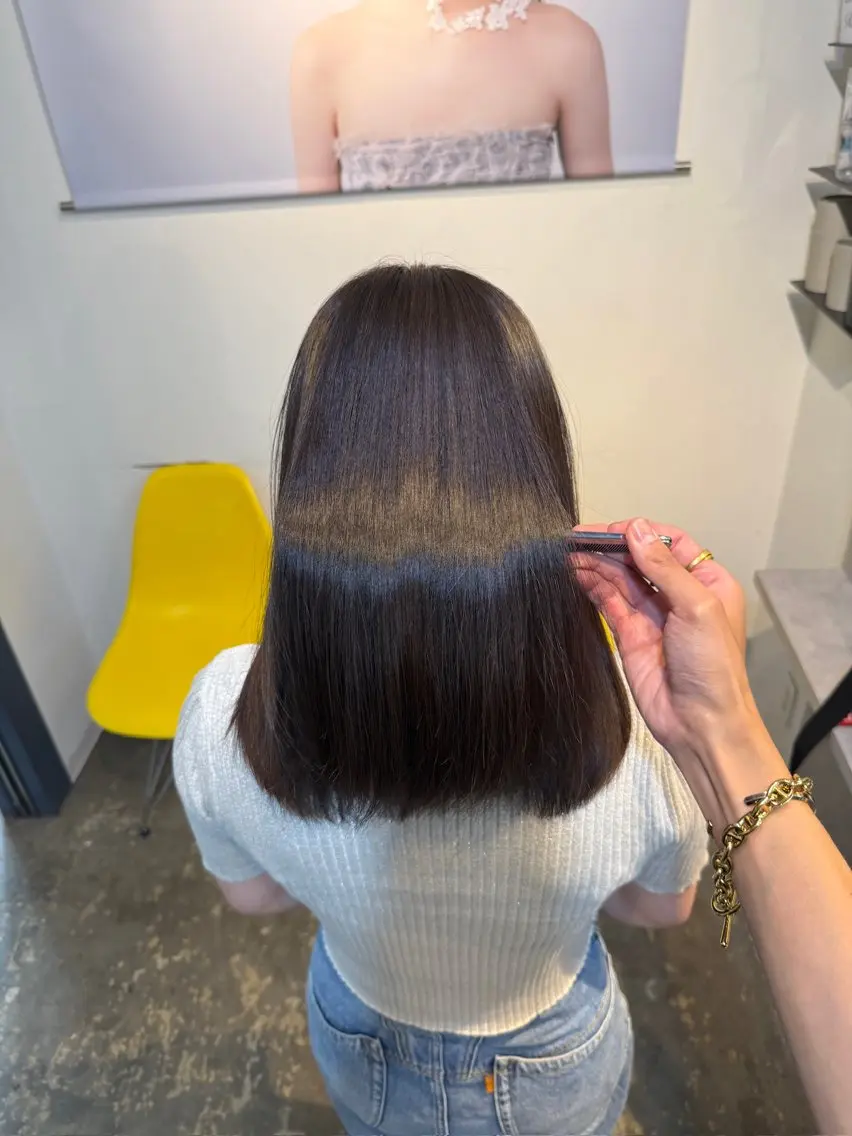 ミディアム カット 縮毛矯正 トリートメント 縮毛矯正/レイヤー カット⭐️SHOTAのヘアスタイル