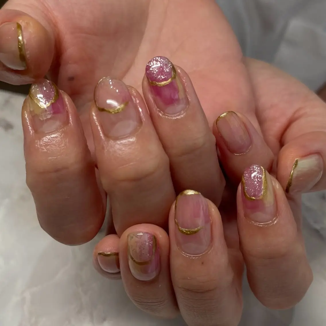 ネイル ピンク ハンドネイル 🦋hana / nail / AOのネイルデザイン