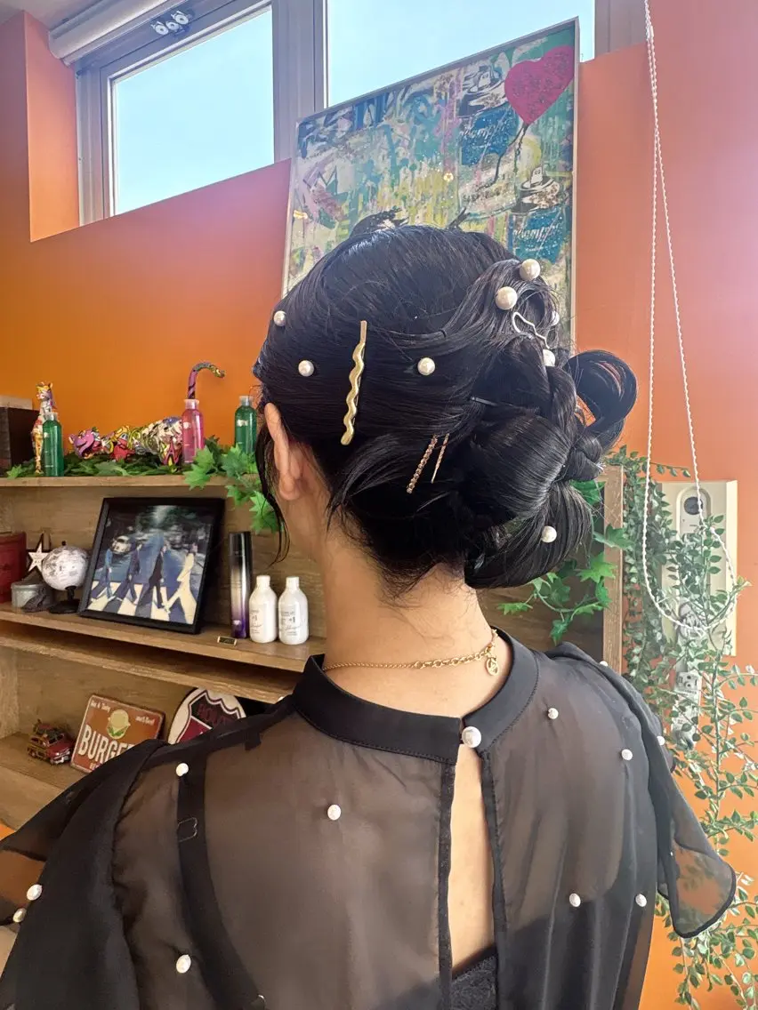 ヘアアレンジ ヘアセット 藤嶋 恭子のヘアスタイル