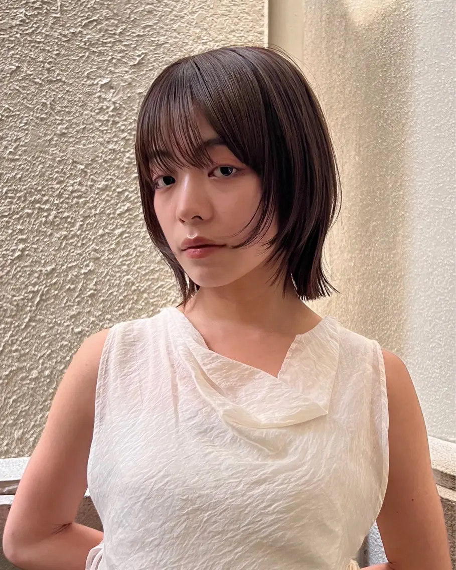ショート カラー カット トリートメント 艶カラー/レイヤー /atsumi🪷のヘアスタイル