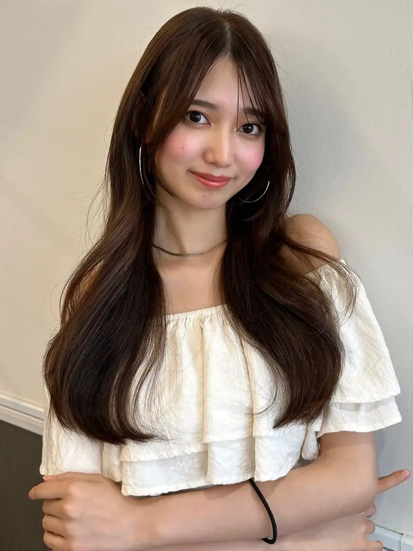 カラー+最高級シールエクステ【60本】ミディアムから伸ばしたい方にオススメ✨の写真