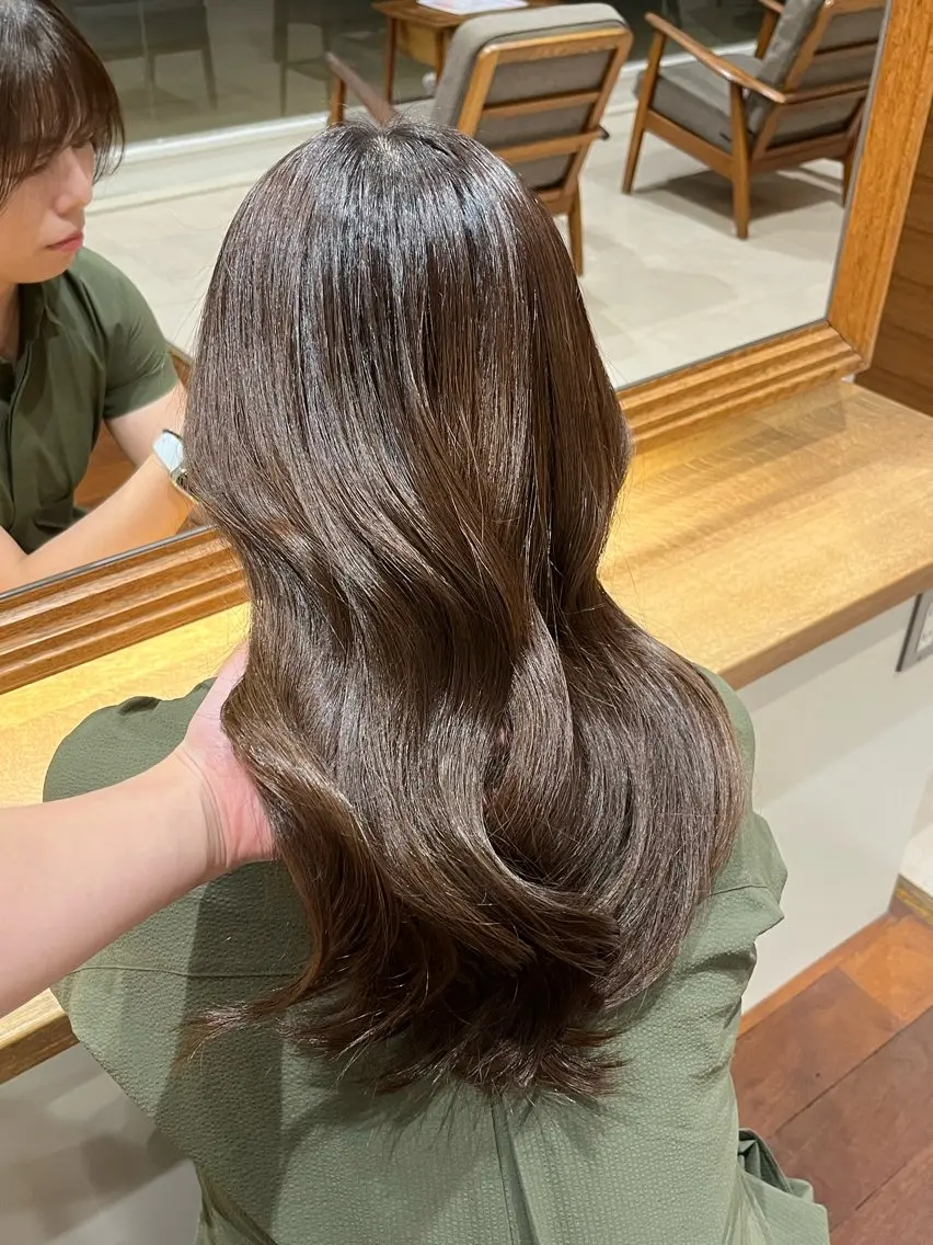 セミロング カラー ブラウンカラー ヘアカラー 🎀仙台/レイヤー /暖色/ありさ🎀のヘアスタイル