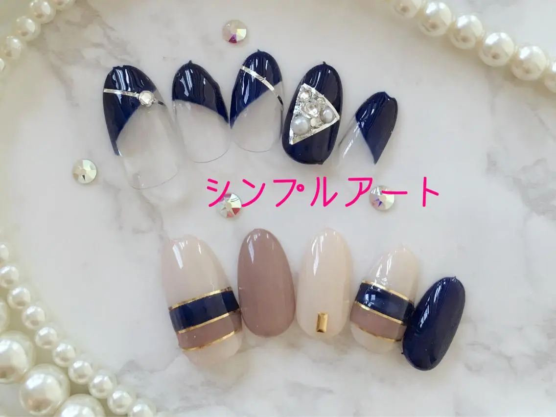 ネイル アートネイル シンプルネイル HALU ハルのネイルデザイン