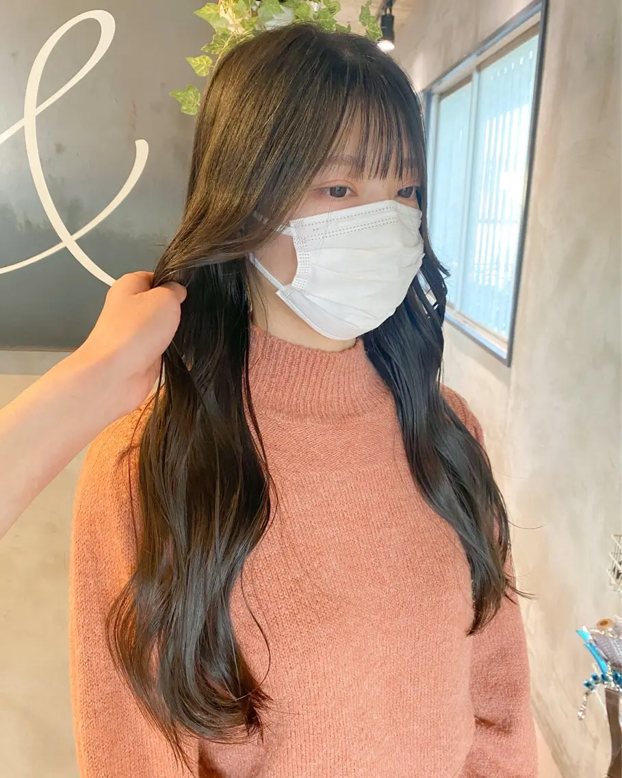 ロング カラー 透明感カラー ♠️暗髪レイヤー♠️ 中山唯斗のヘアスタイル
