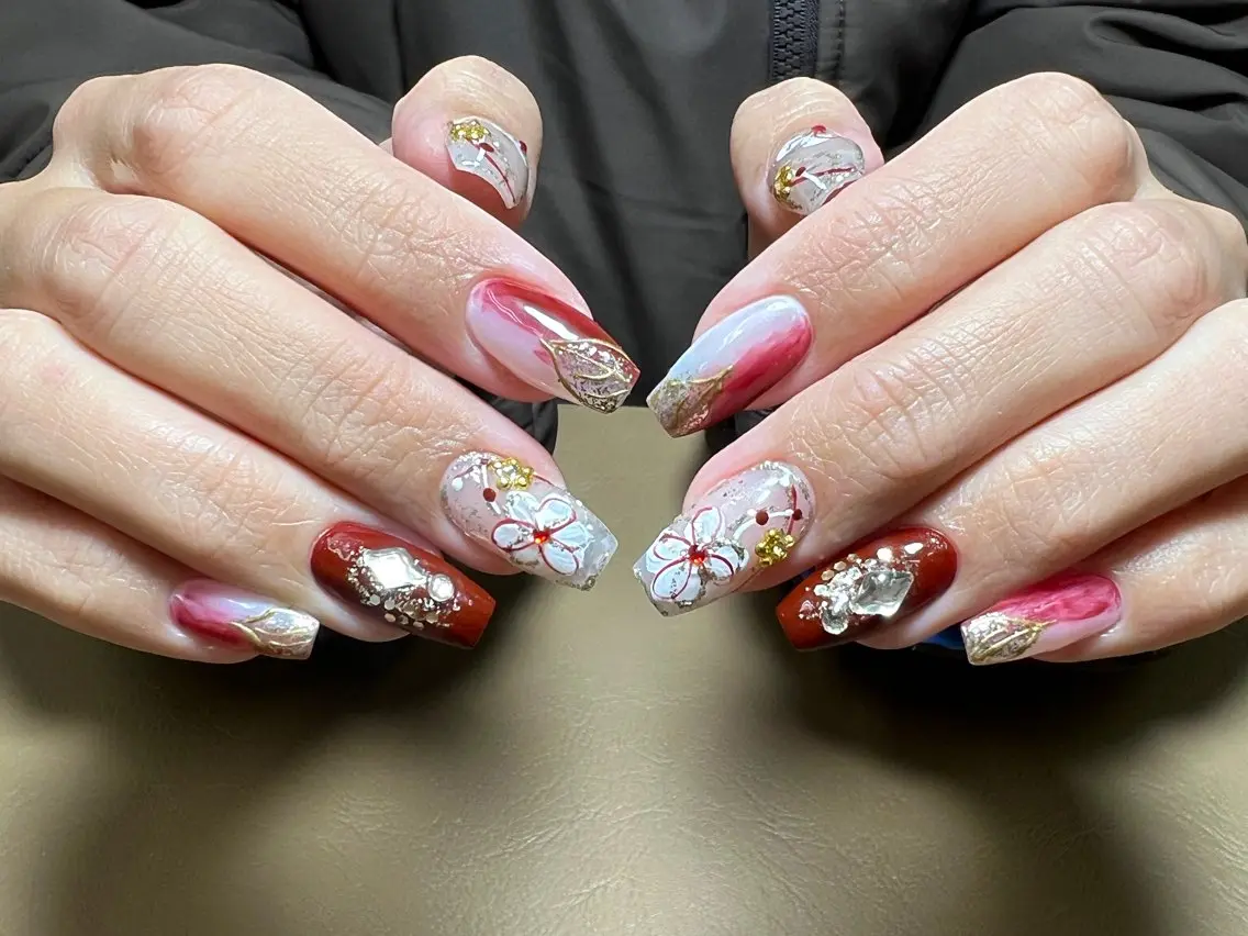 ネイル 成人式 ジェルネイル ハンドネイル Painty nailのネイルデザイン