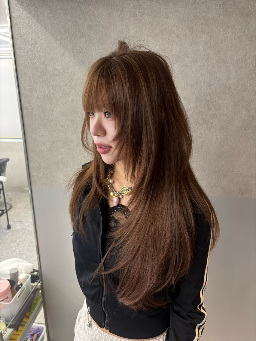 ロング ハッシュカット ハイレイヤー レイヤーカット Yuta✂︎ 韓国レイヤー🪽のヘアスタイル