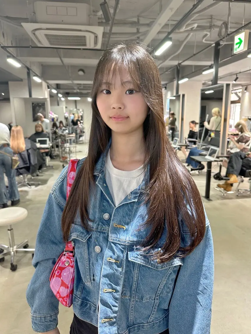 ロング ケアカラー ボブ 髪質改善 韓国風ヘア レイヤーカット カット トリートメント 心斎橋 韓国レイヤ ー指名No.1renのヘアスタイル