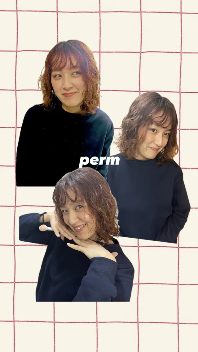 パーマ 濱口 真優のヘアスタイル