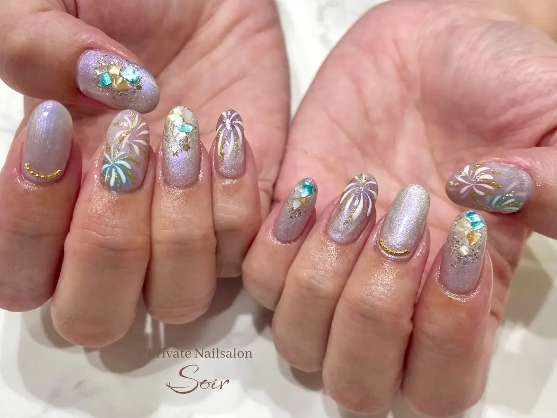 ネイル 持ち込み ハンドネイル nail soirのネイルデザイン