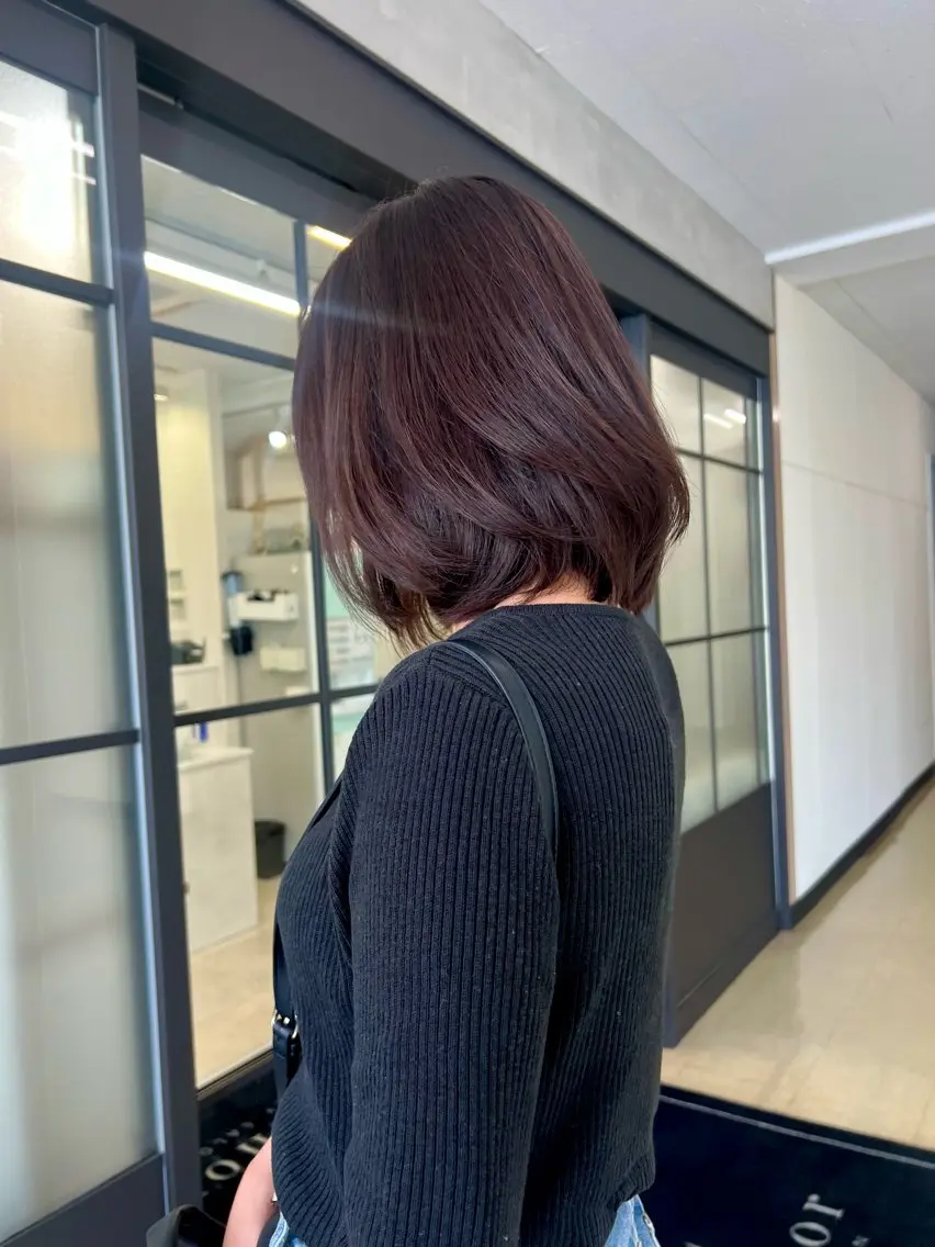 ミディアム ボブレイヤー ボブ レイヤーカット シャギー カット 海外ヘア/レイヤー カットNatsuのヘアスタイル