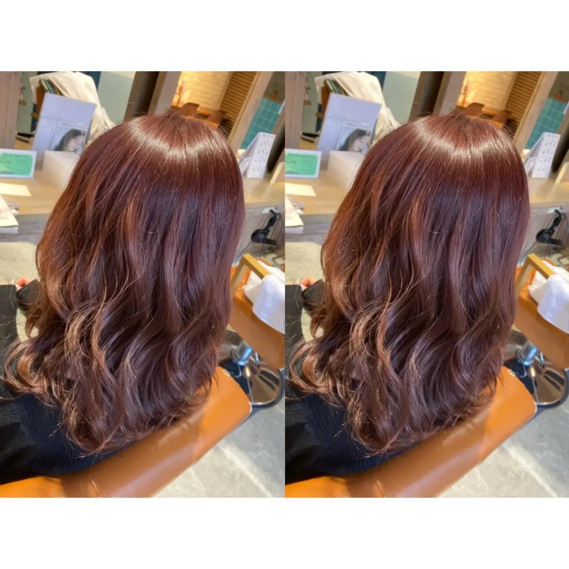 カラー レッドカラー 🩵盛れる顔周りヘア EMI🩵のヘアスタイル