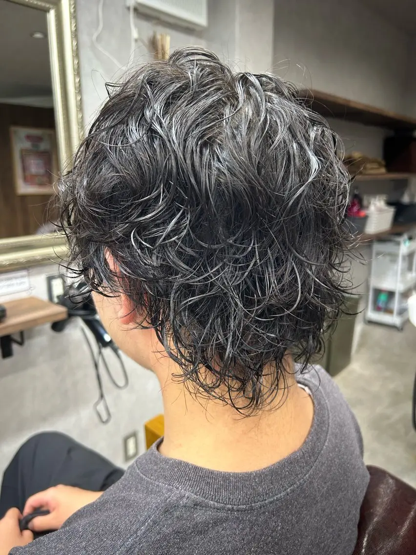 ショート パーマ メンズ Lien 深井店のヘアスタイル