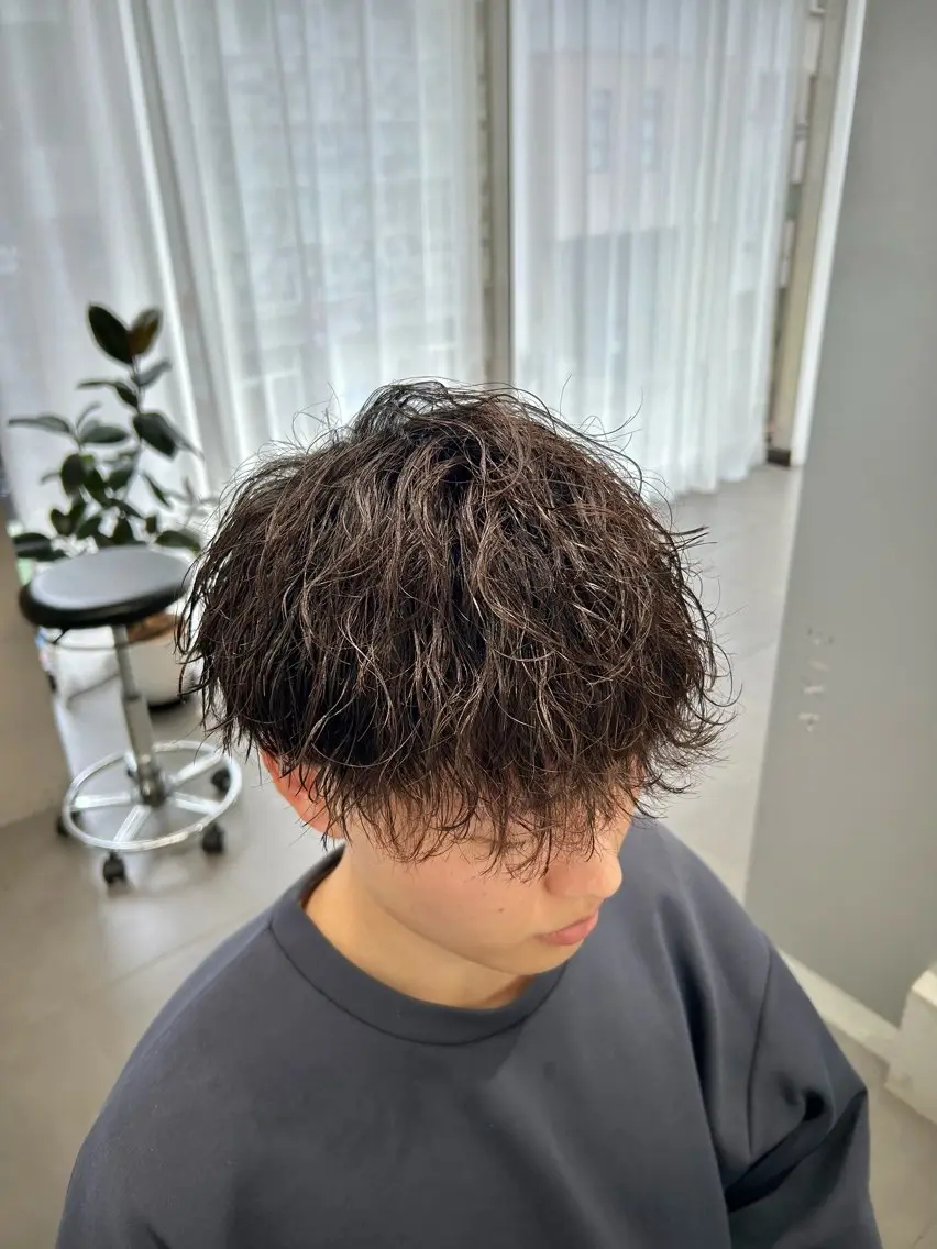 ショート パーマ メンズ メンズパーマ カット ヘアカラー パーマ ヘアセット 立川メンズパーマ職人 店長/小泉文人のヘアスタイル