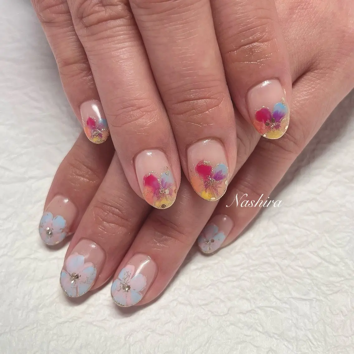 ネイル アートネイル フラワーネイル Nashira moeのネイルデザイン