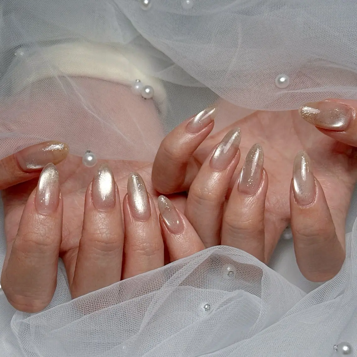ネイル クリアネイル マグネットネイル NEM nailstudioのネイルデザイン
