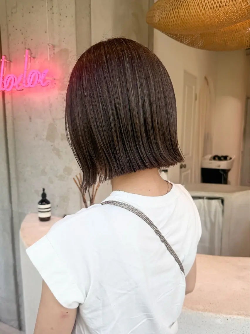 ミディアム カラー 中林 友梨のヘアスタイル