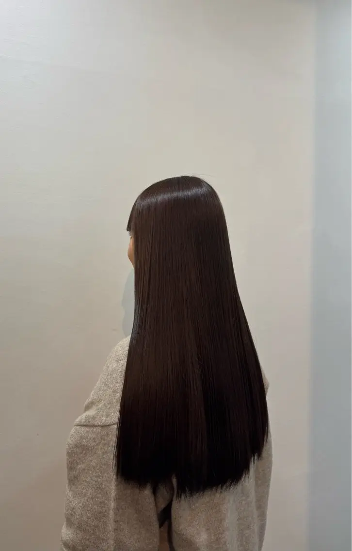 ロング カラー 縮毛矯正 air-H あやのヘアスタイル