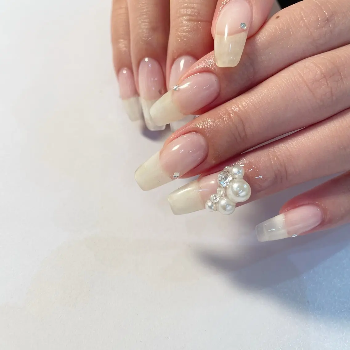 ネイル クリアネイル ストーンネイル yuumi Daiki Nailのネイルデザイン