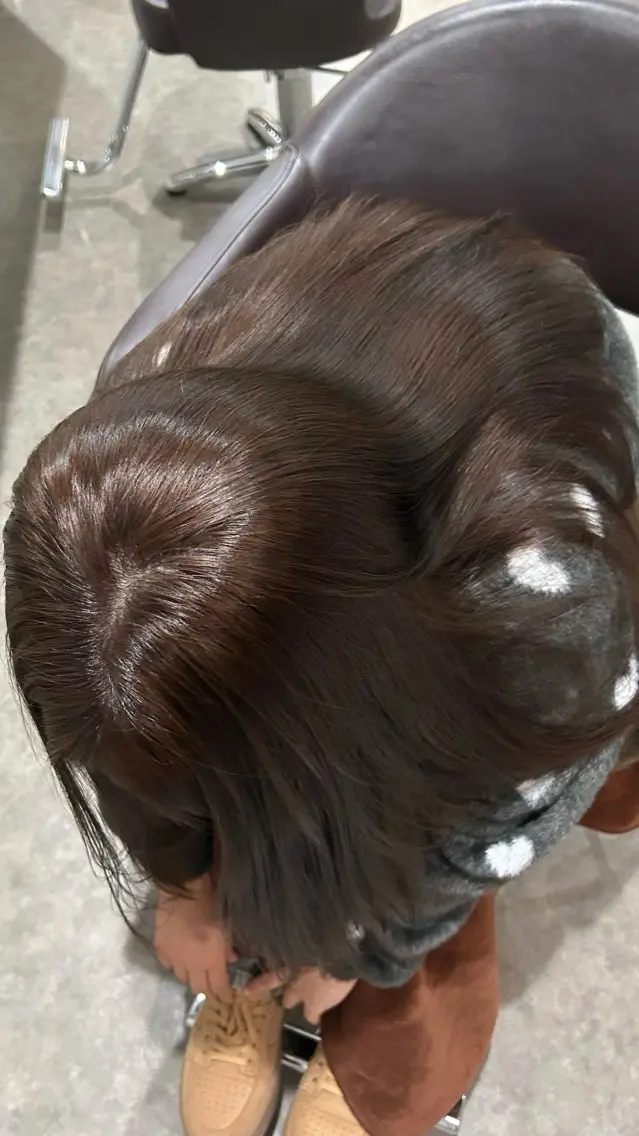 ロング カット ヘアカラー トリートメント タナカ レイヤのヘアスタイル