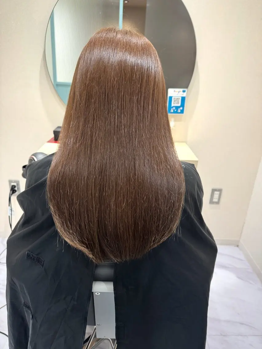セミロング 縮毛矯正 トリートメント 丹野 圭太のヘアスタイル