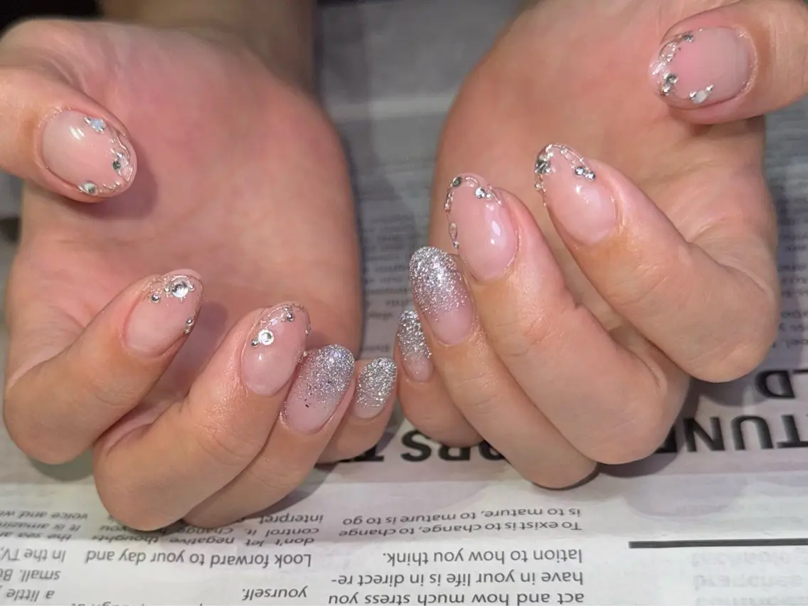 ネイル フラッシュネイル ミラーネイル ハンドネイル Mnailsalon フィルイン対応サロンのネイルデザイン