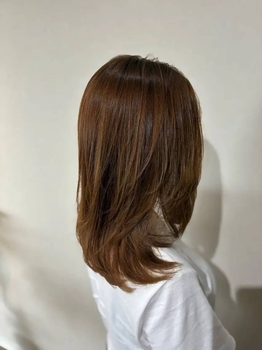 ロング カット ヘアカラー Re room. erikaのヘアスタイル