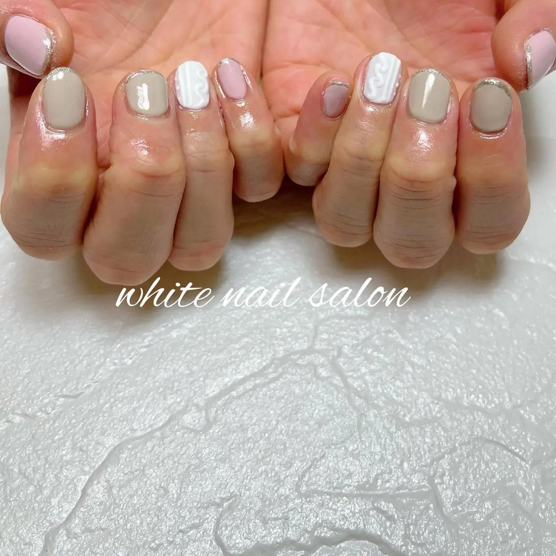 ネイル フットネイル ジェルネイル ハードジェル ラメ(グリッター) 持ち込み ハンドネイル white nail salonのネイルデザイン