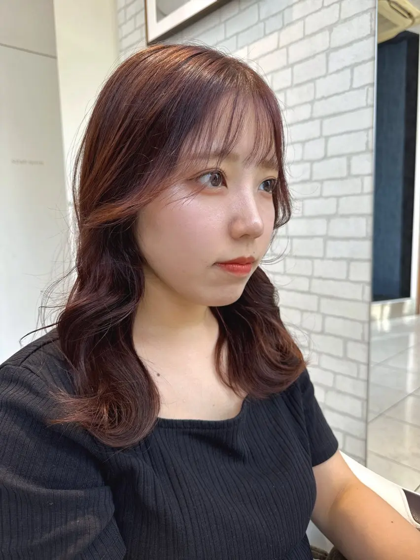 ミディアム カット ヘアカラー トリートメント 松永 果菜のヘアスタイル