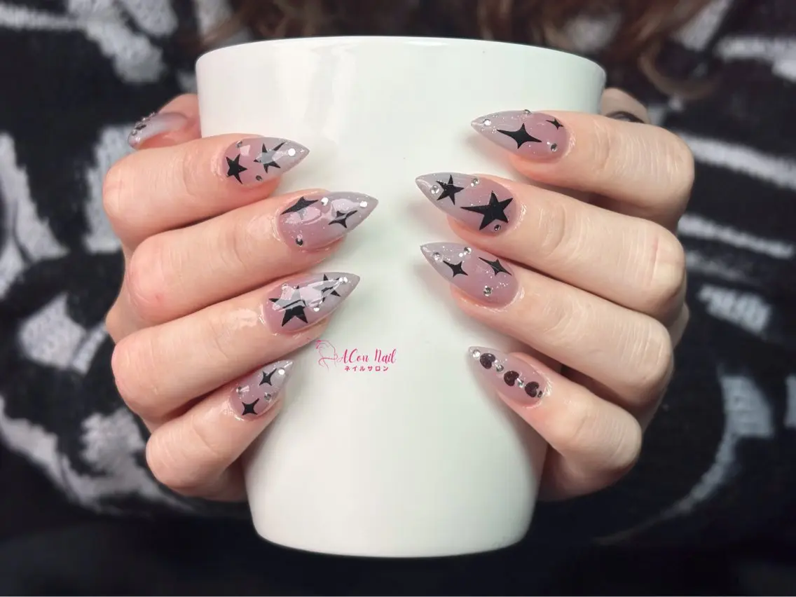 ネイル 桜ネイル 長さ出し フラワーネイル フレンチネイル ジェルネイル ハンドネイル ACon NailSalonのネイルデザイン