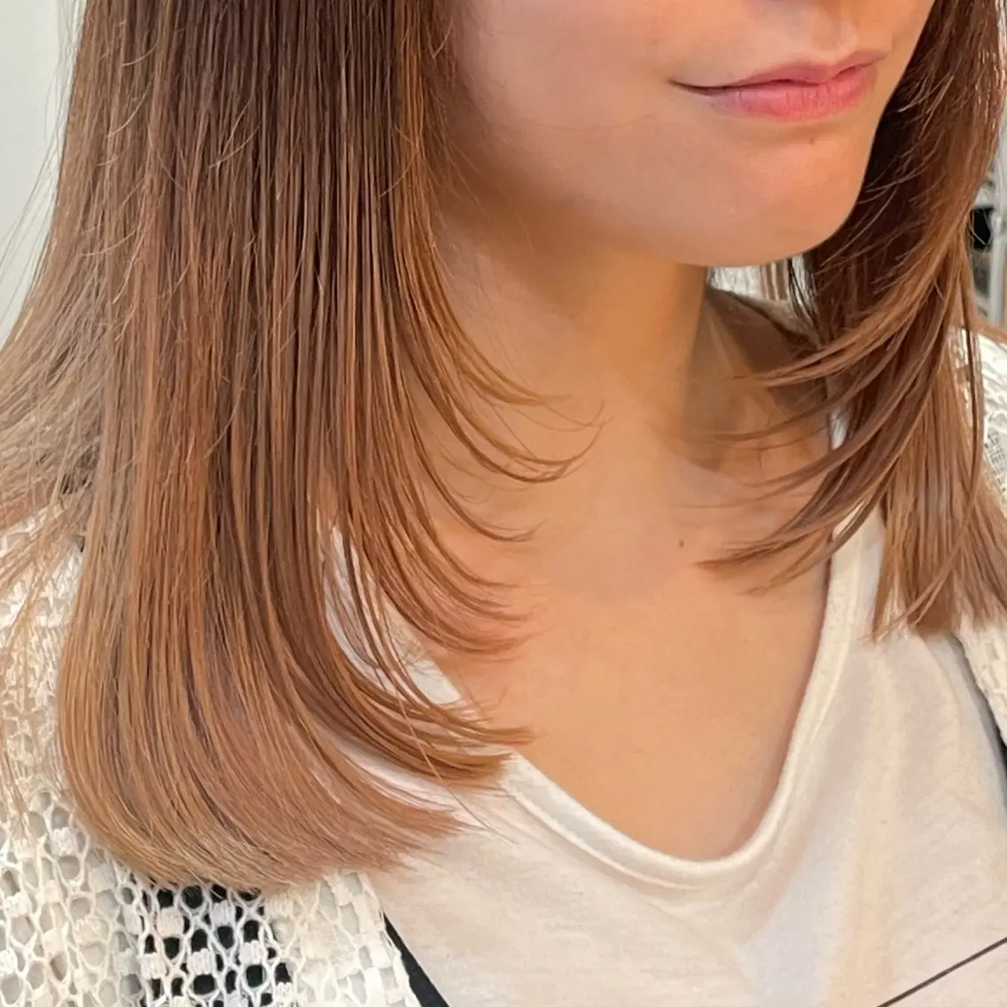 セミロング レイヤーカット little 千葉 🫧ゆなのヘアスタイル
