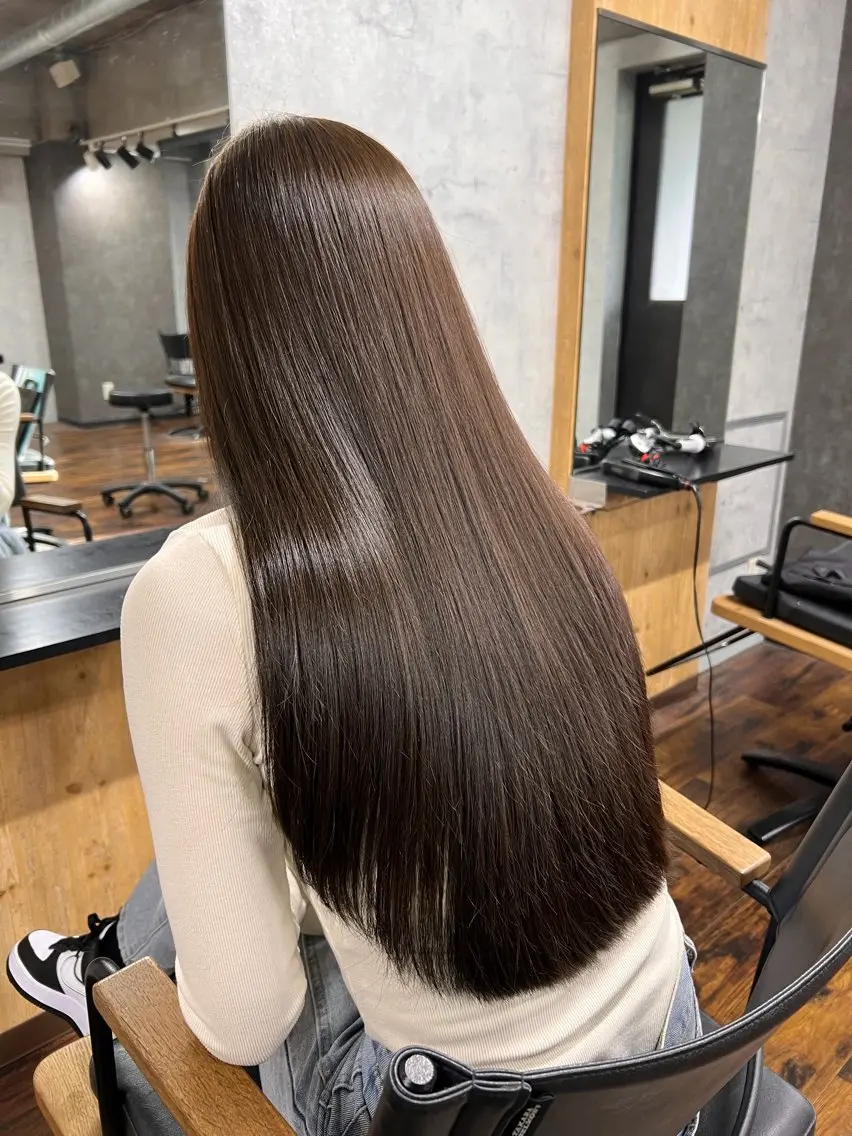 ロング カラー ヘアアレンジ レイヤー/顔周り 韓国ヘア森田和貴のヘアスタイル