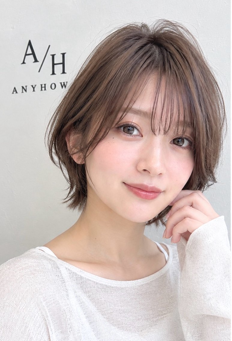 ショート カラー ヘアアレンジ レイヤーカット シースルーバング ショートヘア 池田達也anyhow /店長のヘアスタイル
