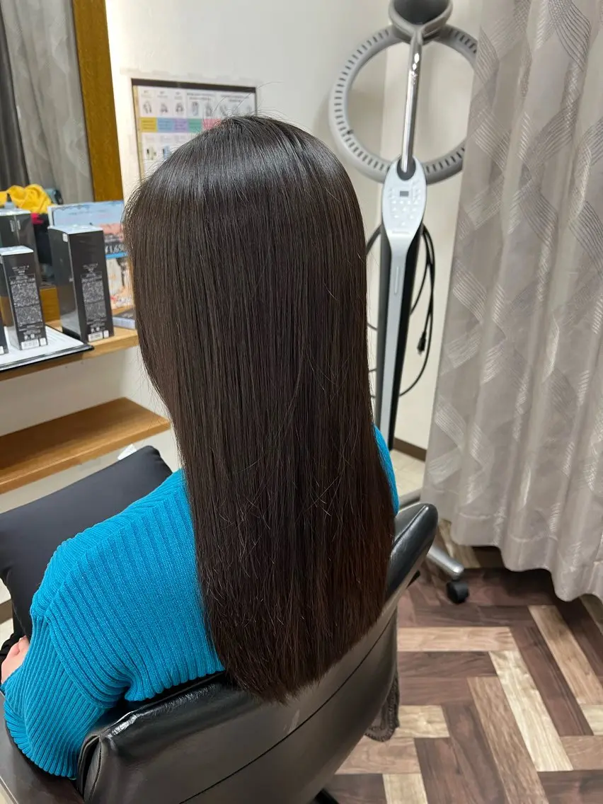 ロング トリートメント 髪質改善/マツパ 垢抜け透明カラー衣笠のヘアスタイル