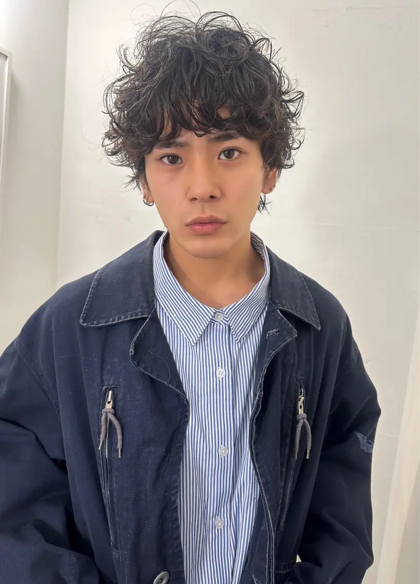 ショート パーマ メンズ メンズパーマ 渋谷メンズショート 特化🥋　渡邊健流のヘアスタイル