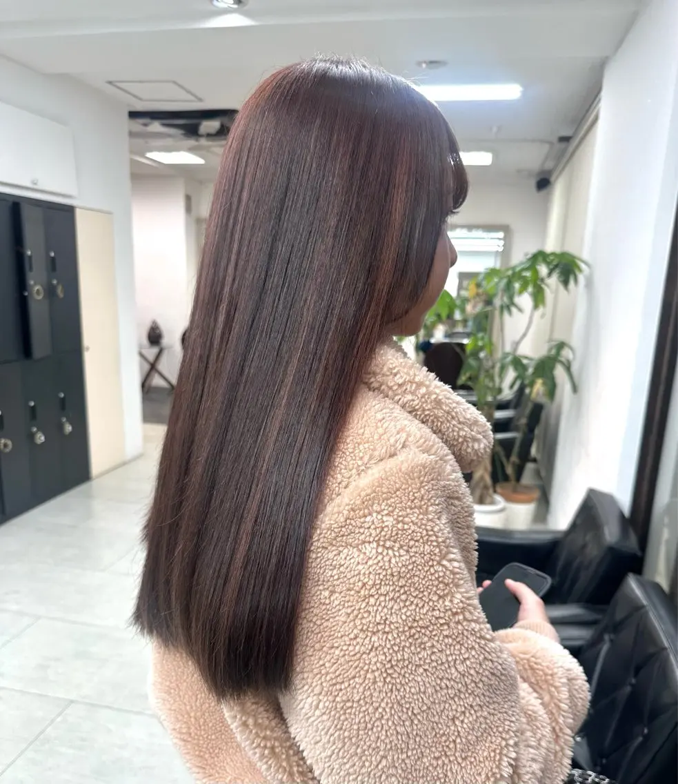 ロング ヘアカラー トリートメント 透明感カラー/暖色 木村 実来のヘアスタイル