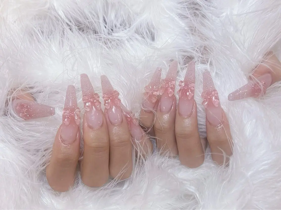 ネイル アートネイル フラッシュネイル フラワーネイル ジェルネイル ガーリー ハンドネイル Puti nailのネイルデザイン