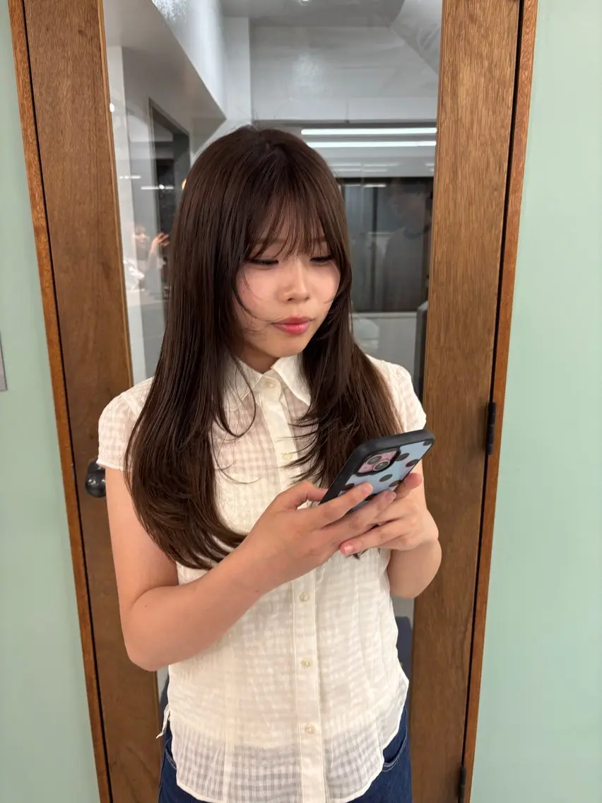 ロング カラー ヘアカラー 🎀【透明感カラー 縮毛矯正】さえ🎀のヘアスタイル