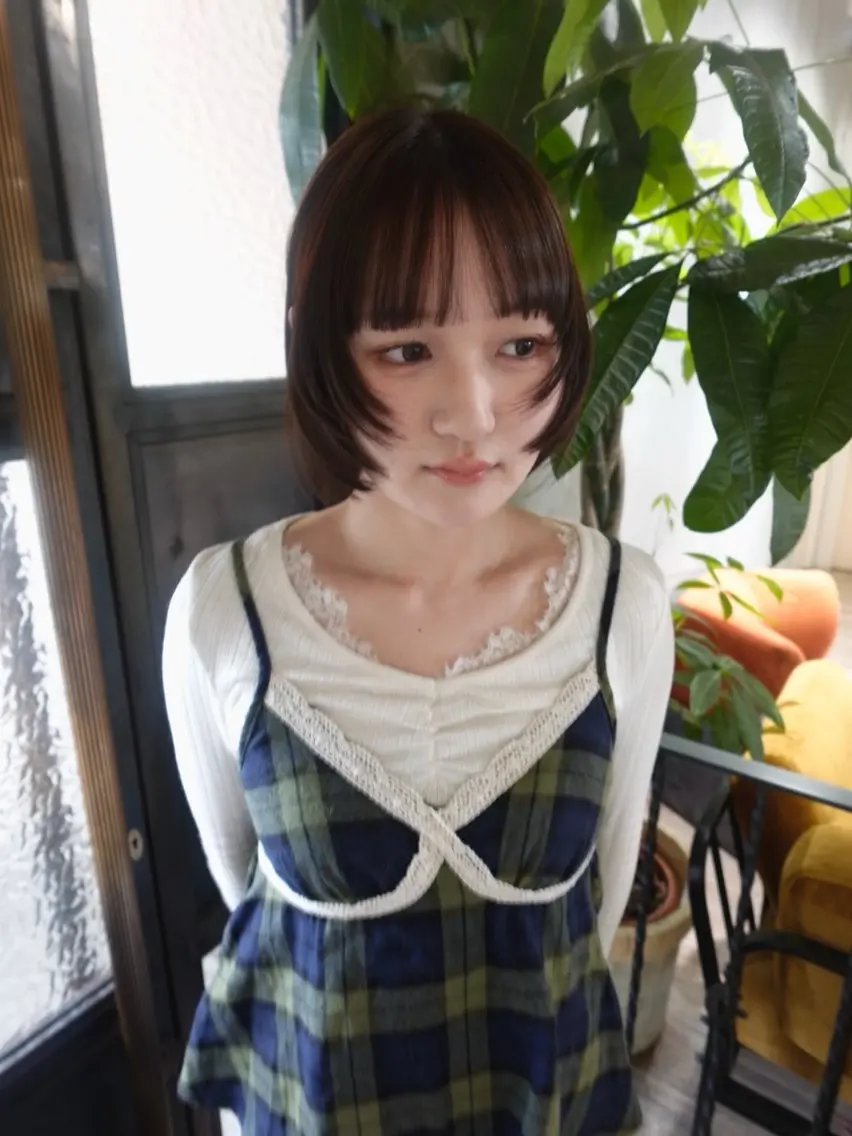ショート カラー ヘアカラー トリートメント Tei /ileのヘアスタイル