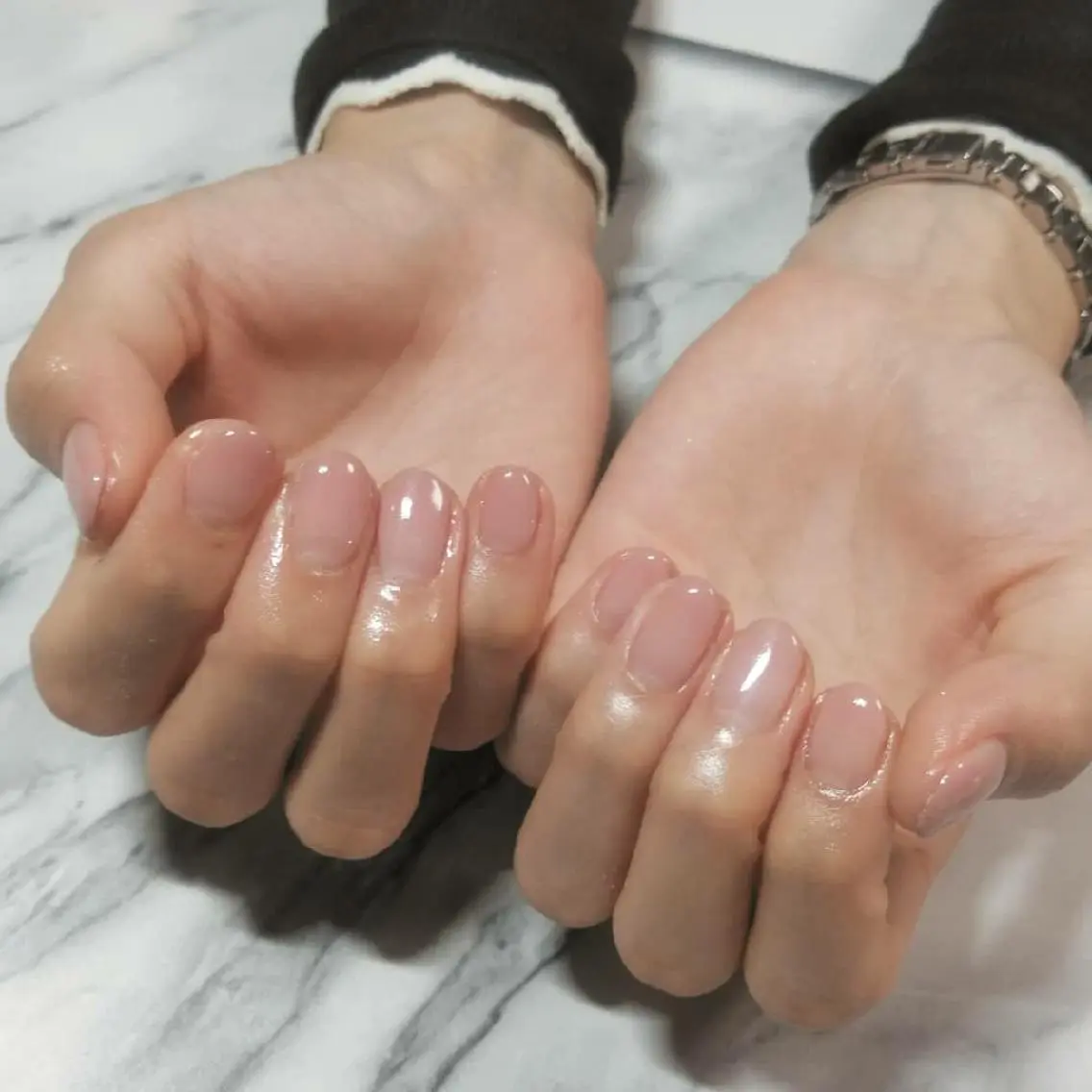 ネイル グラデーション オフィスネイル ピンク lylynail YUUKAのネイルデザイン