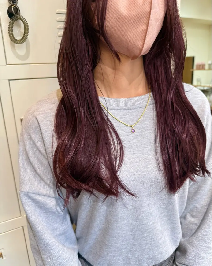 カラー カシス ピンクカラー 🍒おおさわ せいら🍒のヘアスタイル