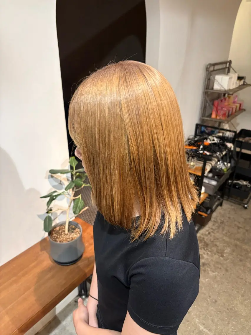 ミディアム ヘアカラー 名田 凌佑のヘアスタイル