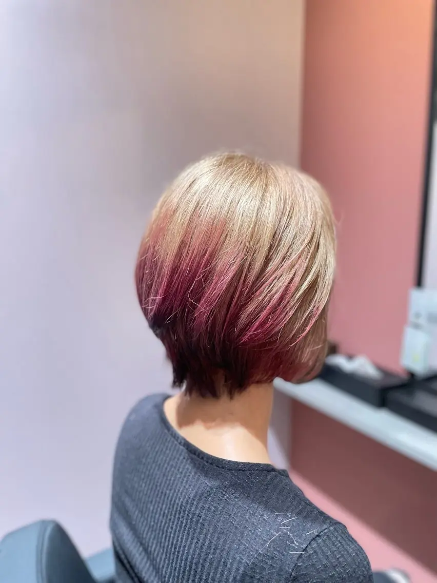 ショート カラー ヘアカラー トリートメント 山本 純平のヘアスタイル