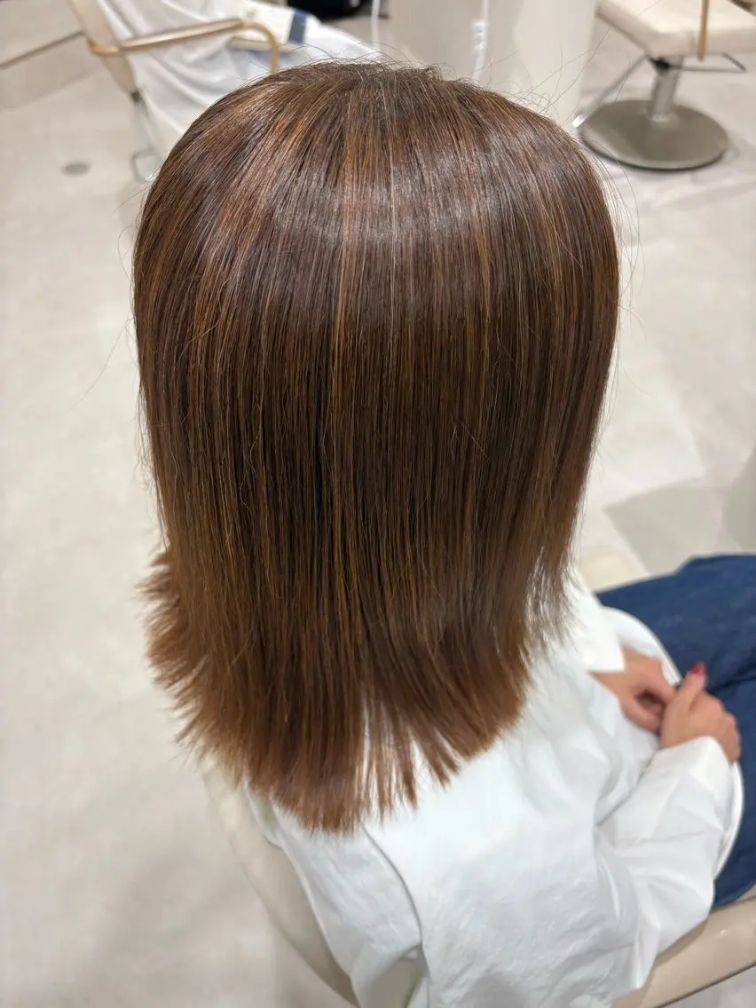 ミディアム ハイライト 髙橋 充のヘアスタイル