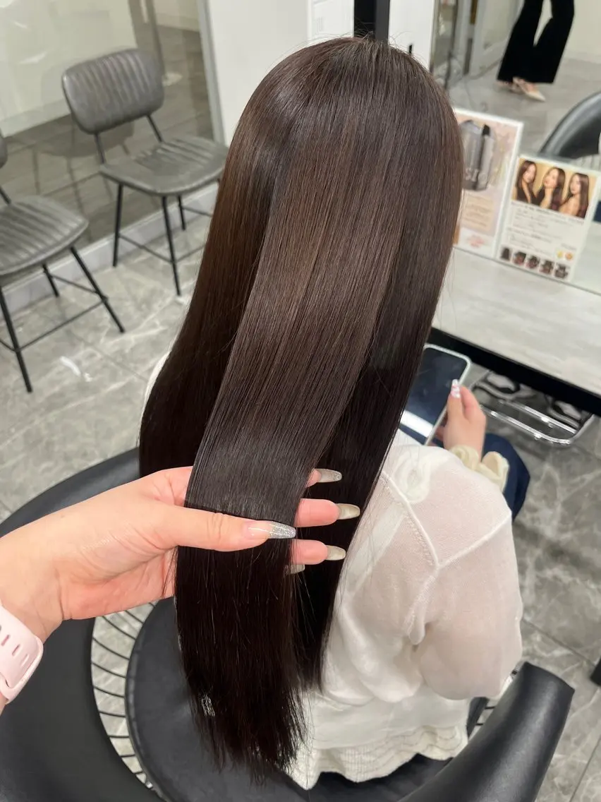 ロング カット ヘアカラー トリートメント 🎀髪質改善カラー/ yuka🎀のヘアスタイル