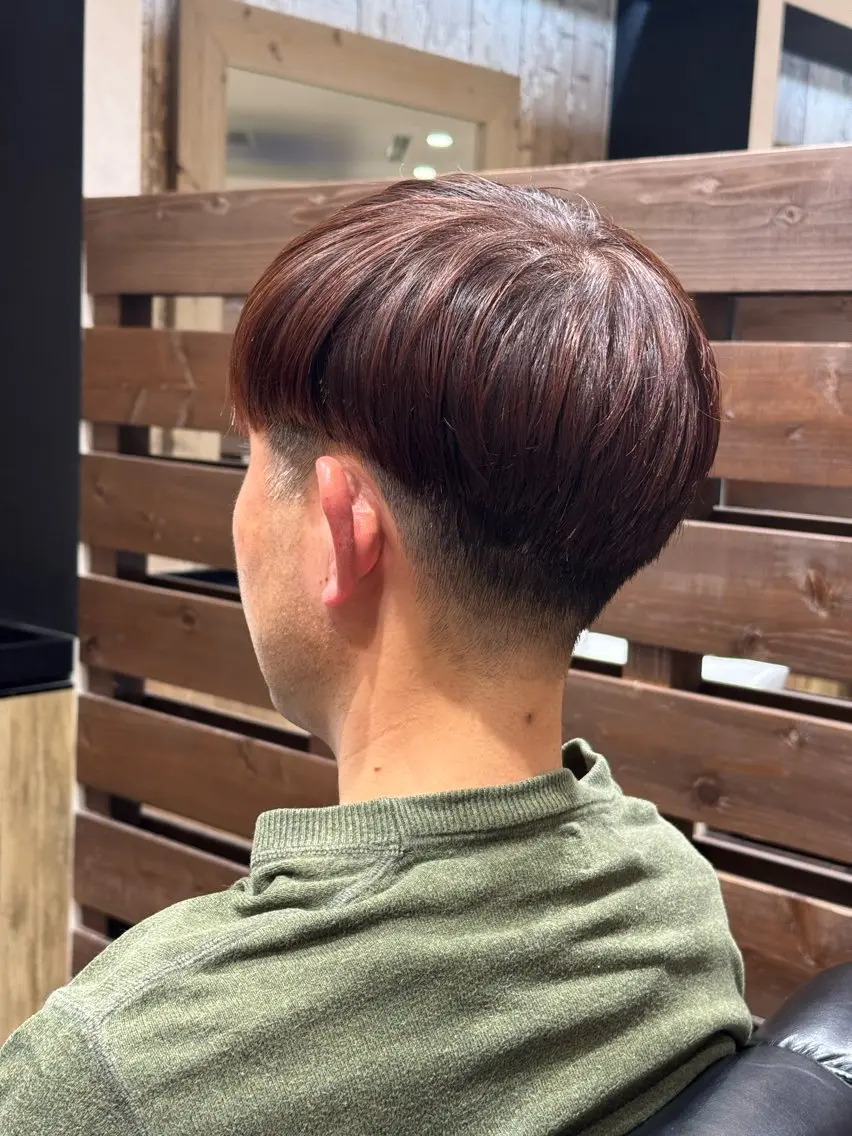 ミディアム カラー メンズ ベージュカラー ピンクカラー ピンクベージュ 💈Hisa ／ 理容師💈のヘアスタイル