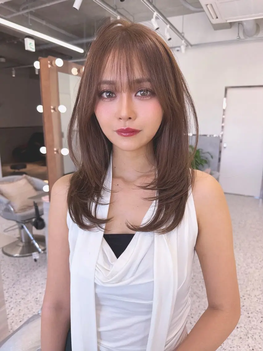【☔️梅雨前に綺麗にしませんか☔️】巻ける縮毛矯正➕似合わせレイヤーカット➕髪質改善トリートメントの写真