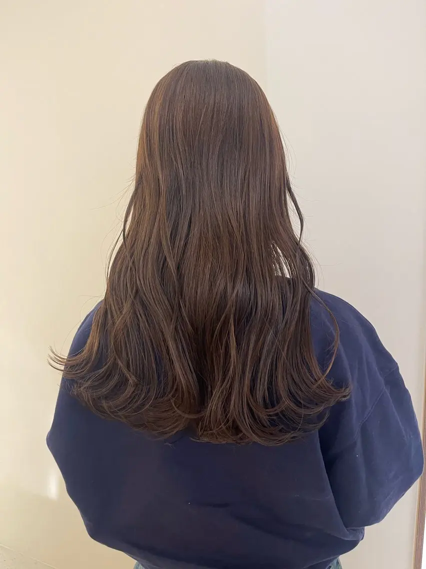 ロング カラー ブラウンカラー マロンブラウン カット ヘアカラー トリートメント 蜂須賀🐝縮毛矯正 ストレートパーマのヘアスタイル