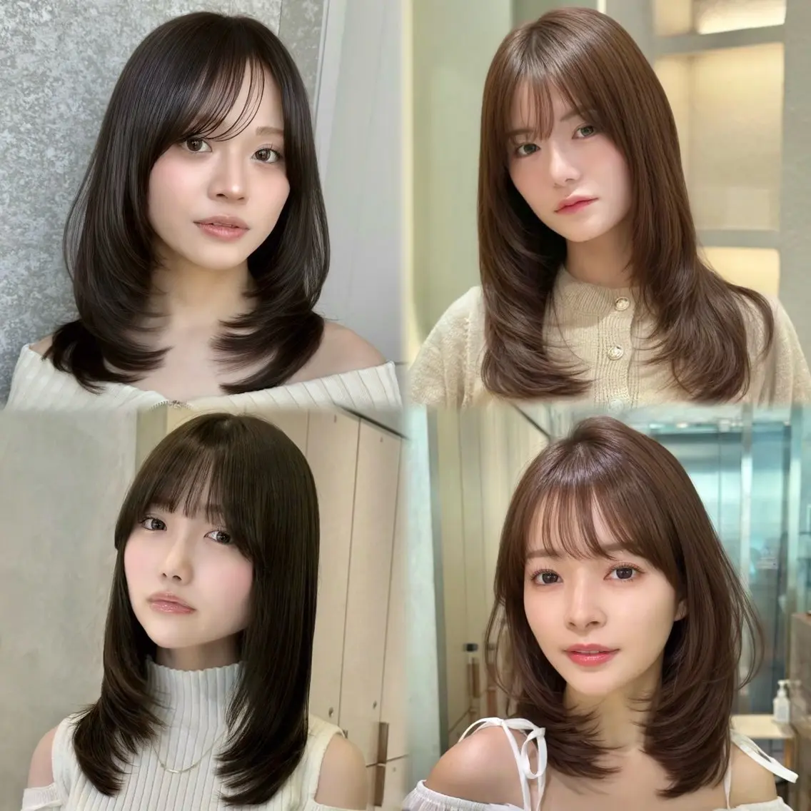 ミディアム カラー 縮毛矯正 カット ヘアカラー 縮毛矯正 髪質改善【縮毛矯正】 北千住 田邉 澪のヘアスタイル