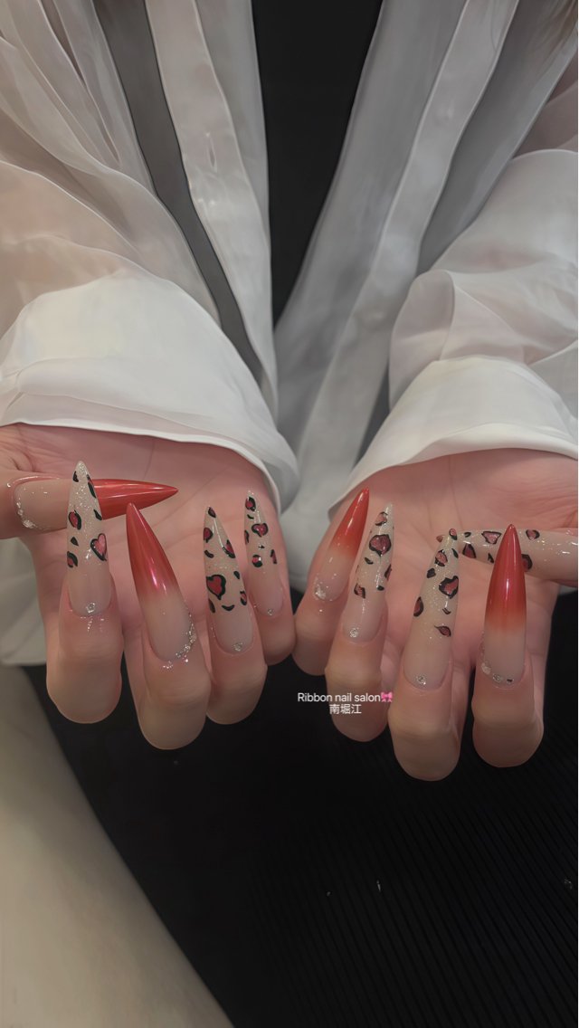 ロング ロング ハンドネイル RibbonNail 南堀江のネイルデザイン