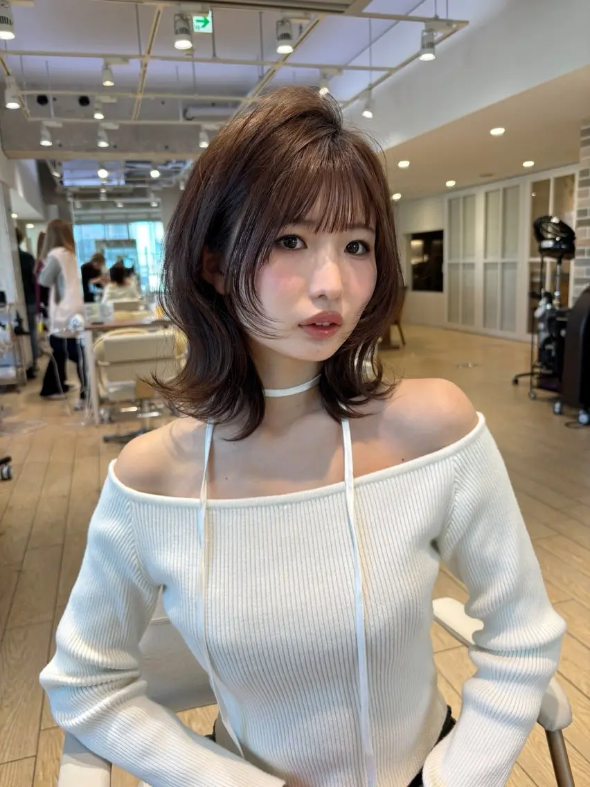 ミディアム カット 似合わせカット⌇ヘア セット⌇A i‎🤍のヘアスタイル